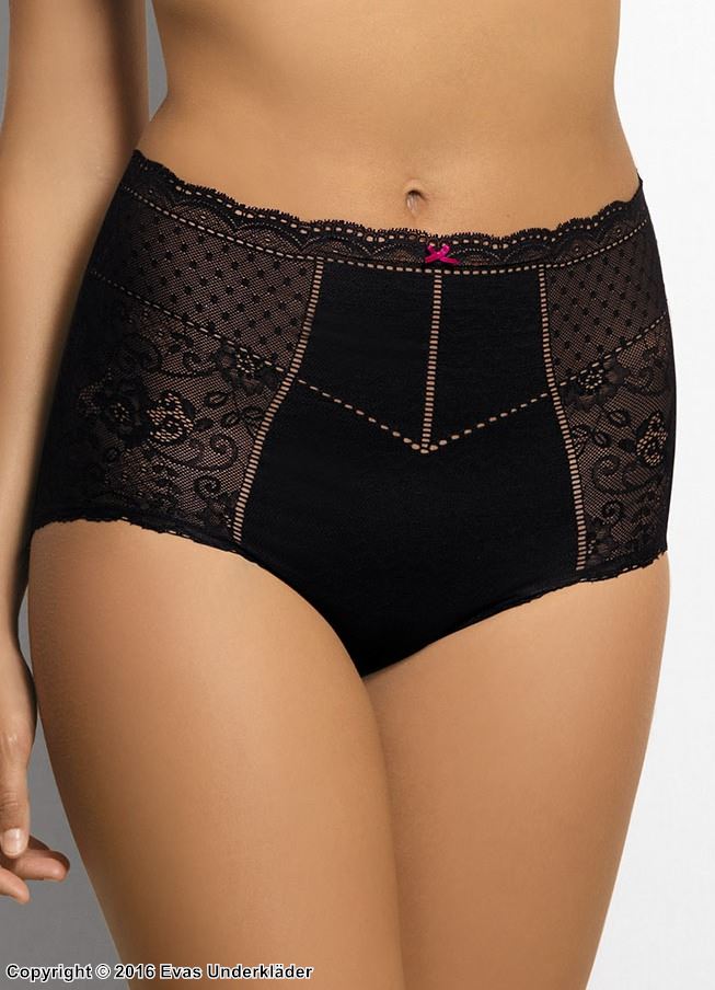 Vintage look panty with lace back
